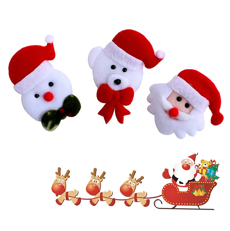 10 шт./лот LED светящийся Санта Клаус/брошь &quotСнеговик&quot детский подарок