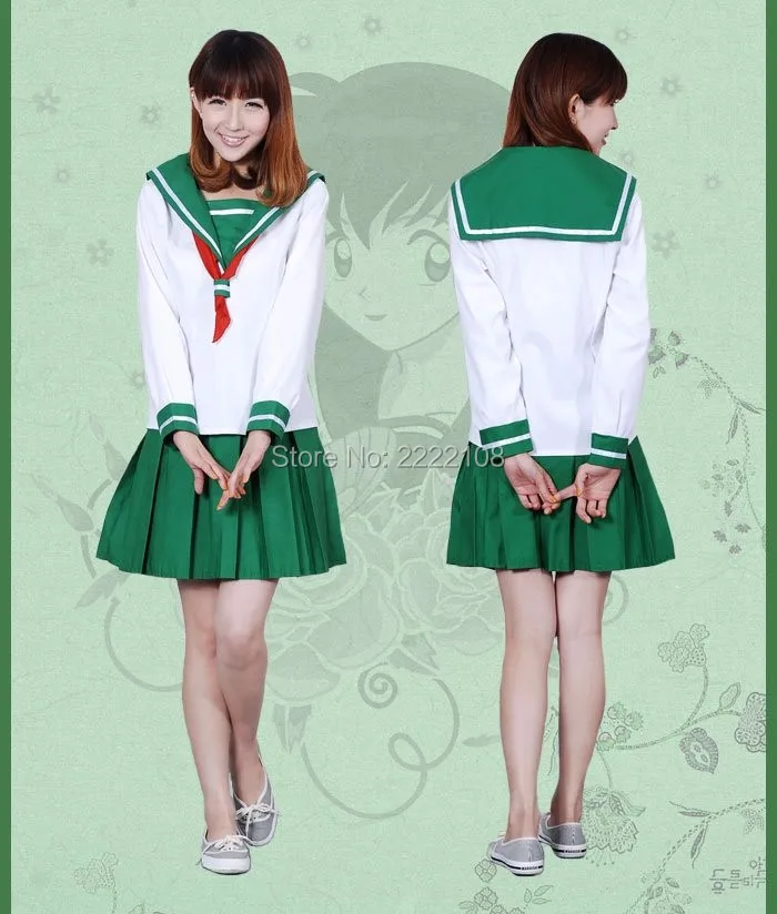 Новый костюм для косплея аниме Inuyasha Higurashi Kagome школьная форма девочек матросский