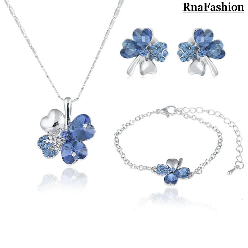 Комплект из колье и серёг с австрийским кристаллом | Украшения аксессуары