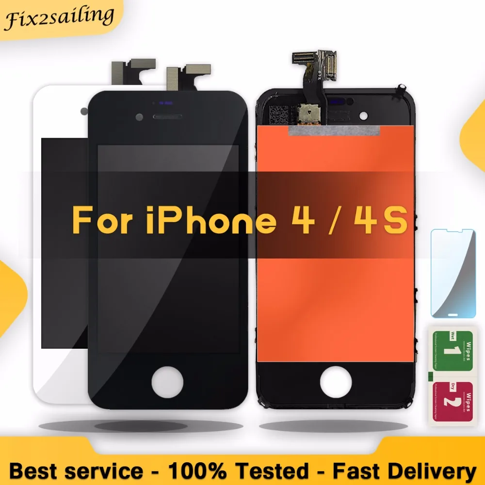 AAA качественный ЖК экран для iPhone 4 4S дисплей сенсорный дигитайзер в сборе