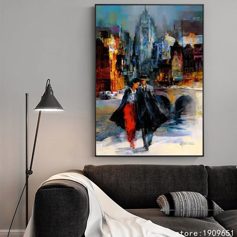 No frame impression figures men and women fashion canvas printings oil painting printed on cotton wall art decoration picture | Дом и сад