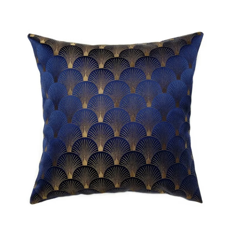 dark blue Синие подушки, чехлы для дома, декоративные подушки, чехлы для дома, дивана, роскошные Квадратные наволочки на диване, гостиной - Цвет: dark blue