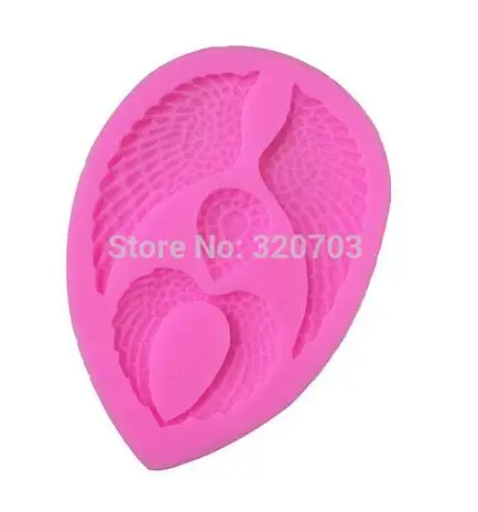 E105pink Aouke 1 шт цвет случайный Leater, угол Крыло Форма Силиконовые формы торта, помадка Bakware DIY - Цвет: E105pink