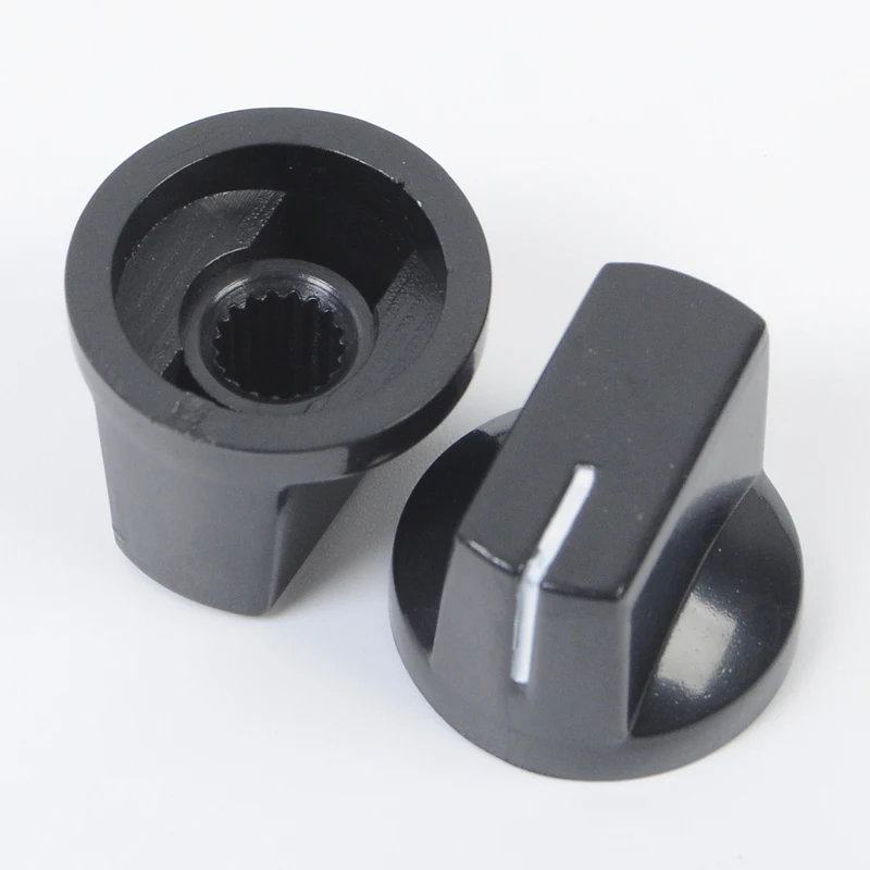 Шт. 5 шт. черный плоская головка потенциометра Ручка гитары пластик шапки