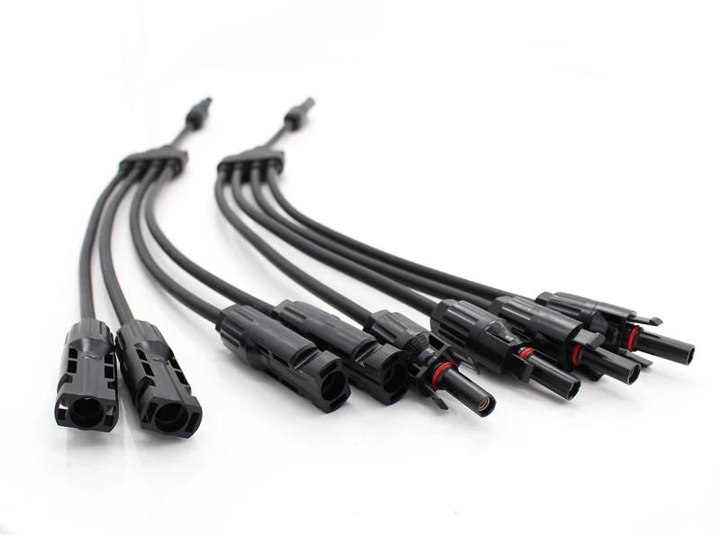 

2 Pairs IP67 Solar Connector Y type 4 in 1 Male and Female pv Solar Cable Connectors LJ0158