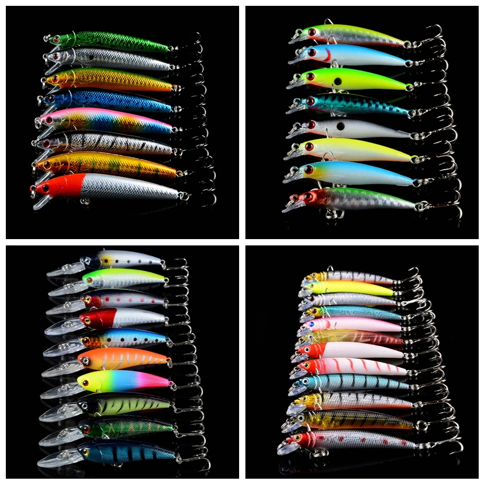 70 шт./лот набор рыболовных приманок 9 разных стилей гольян модели приманка