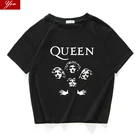 Блеск рок-группа футболка с надписью Queen рубашка женская хлопковая уличная одежда Фредди Меркурий футболка женский топ хипстер укороченный топ Женская одежда 2019