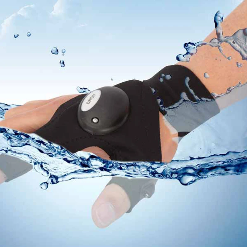 Многофункциональные водонепроницаемые рыболовные перчатки + светодиодные