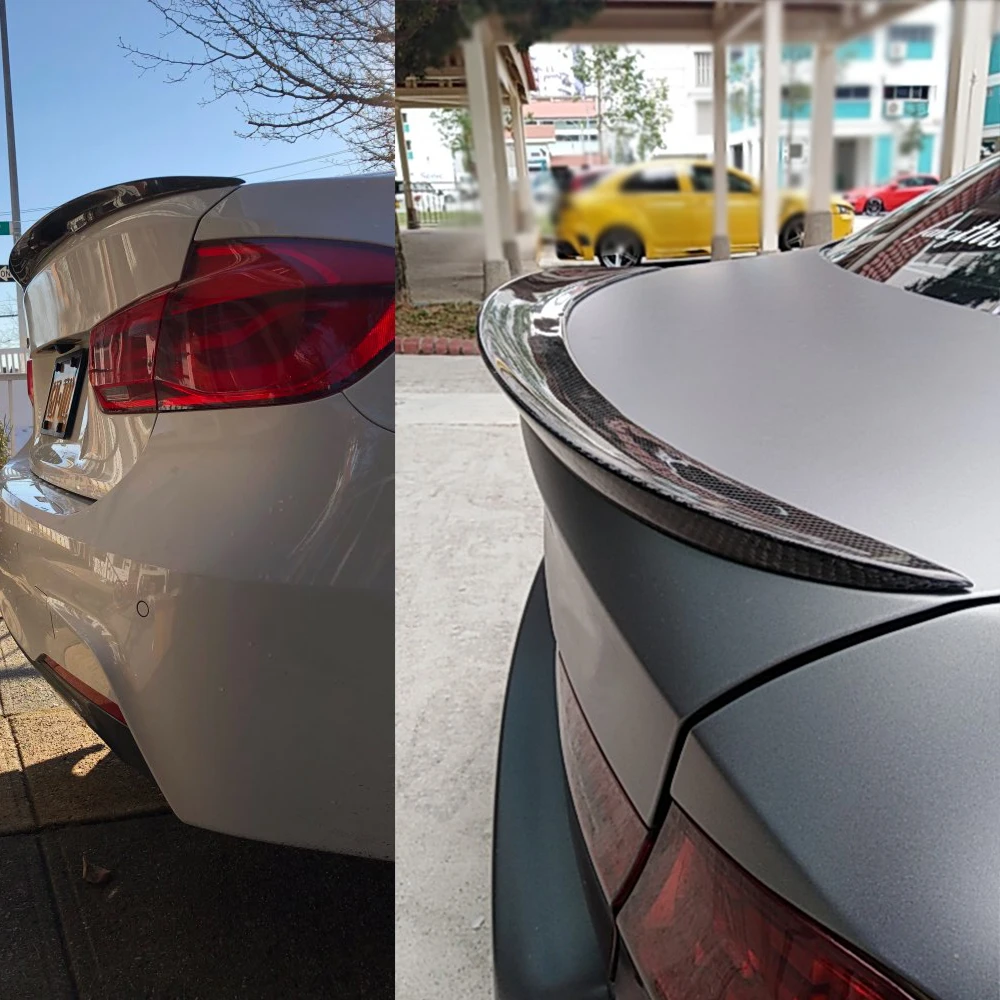 Задний спойлер из углеродного волокна губа утиные крылья для BMW 3 серии F30 F80 M3 320i 328i 335i 326D 2012 2018 P Стиль FRP