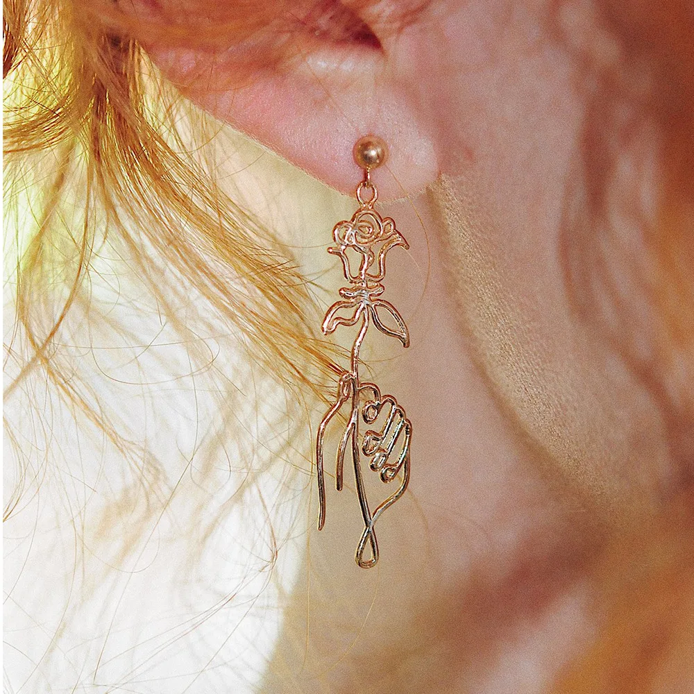 2 шт./компл. модные серьги из розового золота для женщин вечерние ювелирные