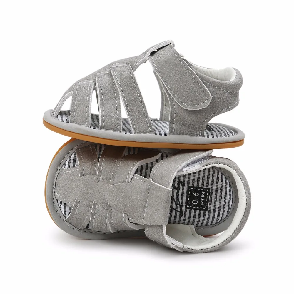 Jongen Sandalen/ летняя обувь для маленьких мальчиков; сандалии; нескользящие пляжные сандалии для первых шагов; нескользящая обувь из искусственной кожи на мягкой подошве для детей ясельного возраста