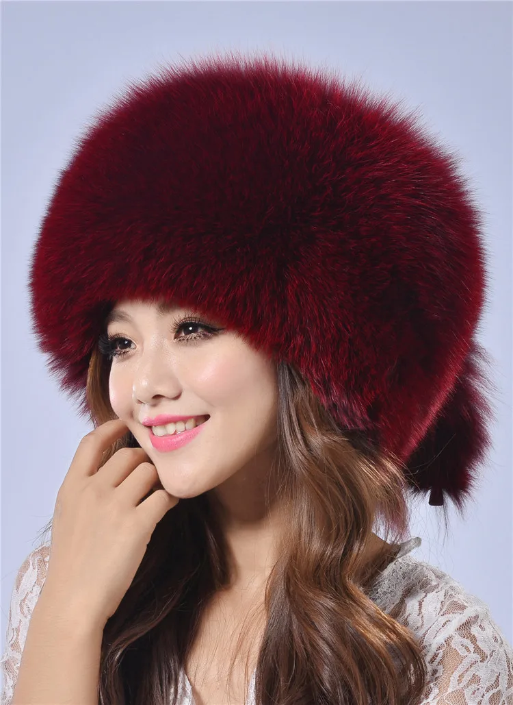 MPPM женские зимние сапоги с настоящим натуральным лисьим мехом шляпа 100%