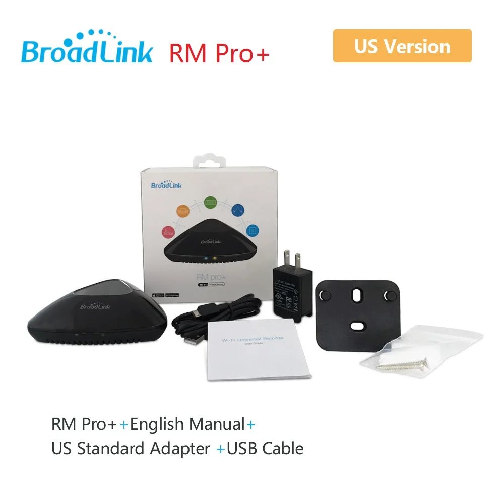 Универсальный пульт дистанционного управления Broadlink RMPro+ или RMmini3 для умного дома, автоматизация Wi-Fi+ IR+ RF управление через IOS Android - Цвет: RM PRO US standard