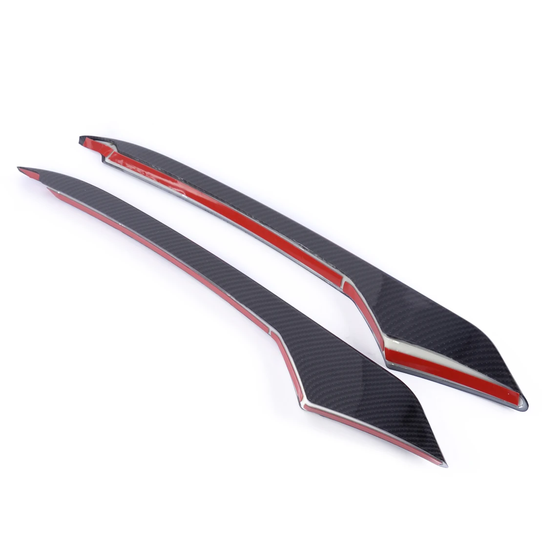 

Carbon Fiber Front Fog Light Lamp Eyebrow Decoration Frame Cover Trim Decor Sticker ABS Fit For Ford Mustang 2015 2016 2017 2018