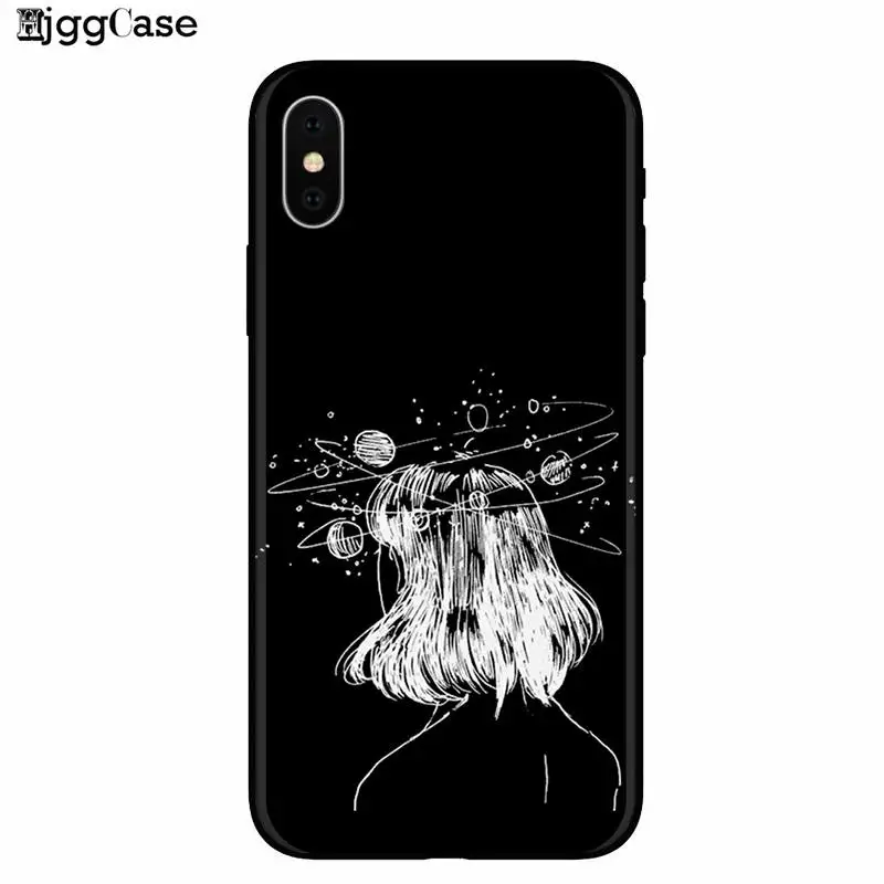 Чехол для телефона с космосом луной астронавтом iphone 11 12 Pro XS Max X XR 6 7 8 Plus SE Мягкая