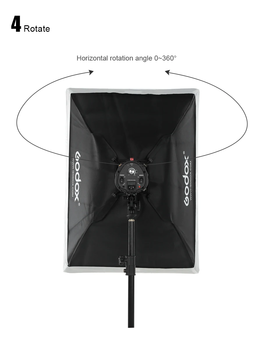 2 шт. Godox 2" x 27"/50x70 см софтбокс для фотостудии с универсальным креплением для студийной вспышки