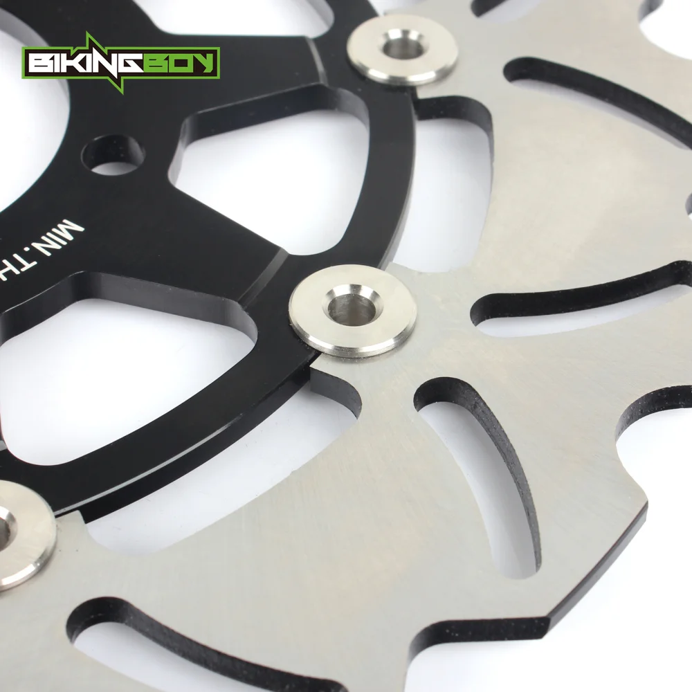 

BIKINGBOY Light Weight Front Rear Brake Discs Disks Rotors Pads For Kawasaki ZX6R 636CC Ninja / ABS 2013-2017