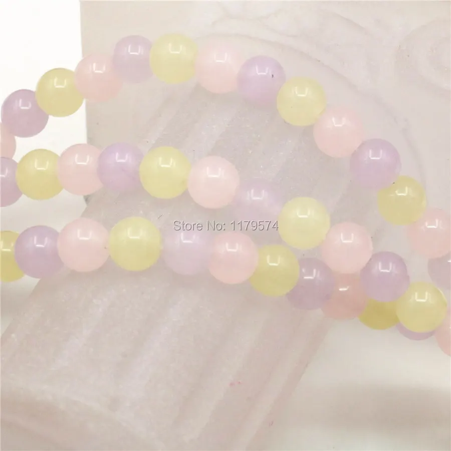 6mm 8mm 10mm Hot Sale Multicolor Tourmaline Chalcedony Crafts Loose DIY Round Stone Beads Jewelry Making Girls Christmas Gifts | Украшения