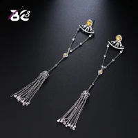 be 8 long tassel earring drop for women fashion jewelry fan shaped long dangle statement earrings e479