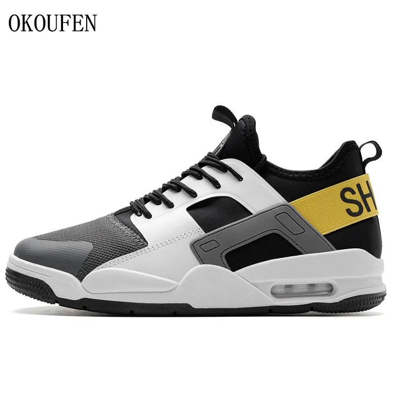 OKOUFEN New Men Mesh Running Shoes Male Breathable Outdoor Sports Athletic Training Run Sneakers Zapatos hombres | Спорт и