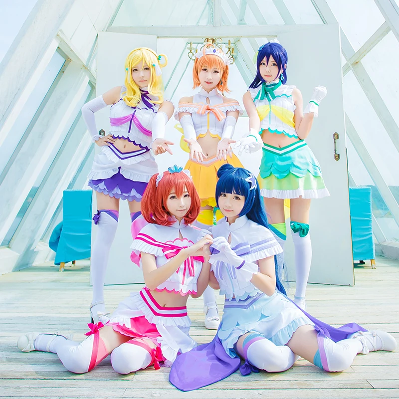 2018 Новая Летняя мода Love Live! Солнечный свет! Косплей костюм Aqours Koibininaritai для всех