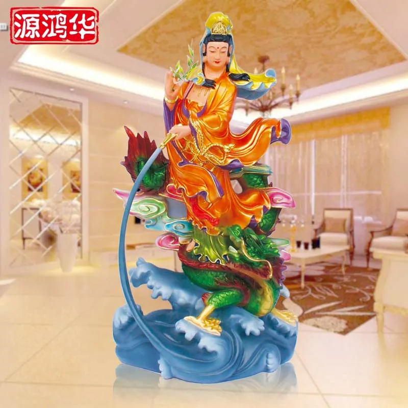 Источник Honghua ремесла смолы украшения покрытие золотой Будда езда Дракон