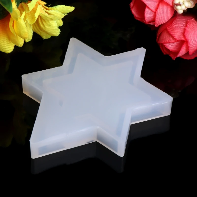 

Transparent Silicone Star Pendant Mould Resin DIY Jewelry Making Tool Fondant Cake