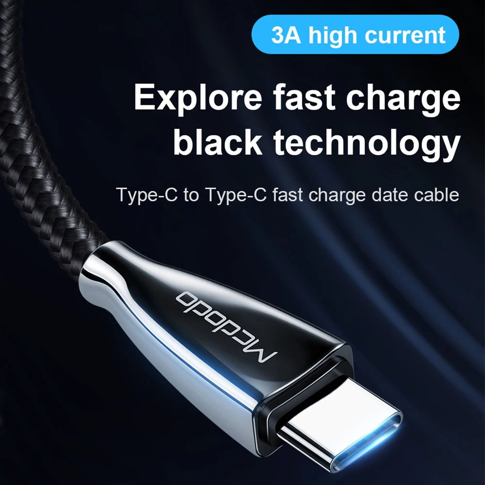 MCDODO 60 Вт Тип usb C кабель с разъемом usb-c PD QC3.0 3A быстро Зарядное устройство для samsung S9 Plus Note 9 huawei P20 MacBook шнур Тип-C кабель