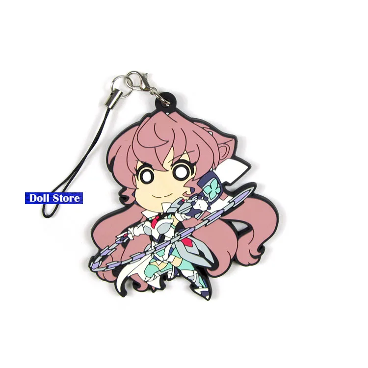 Новое поступление Senki Zessho Symphogear оригинальные японские аниме фигурки резиновые подвески для мобильного телефона/брелок/ремешок D248 - Цвет: 7