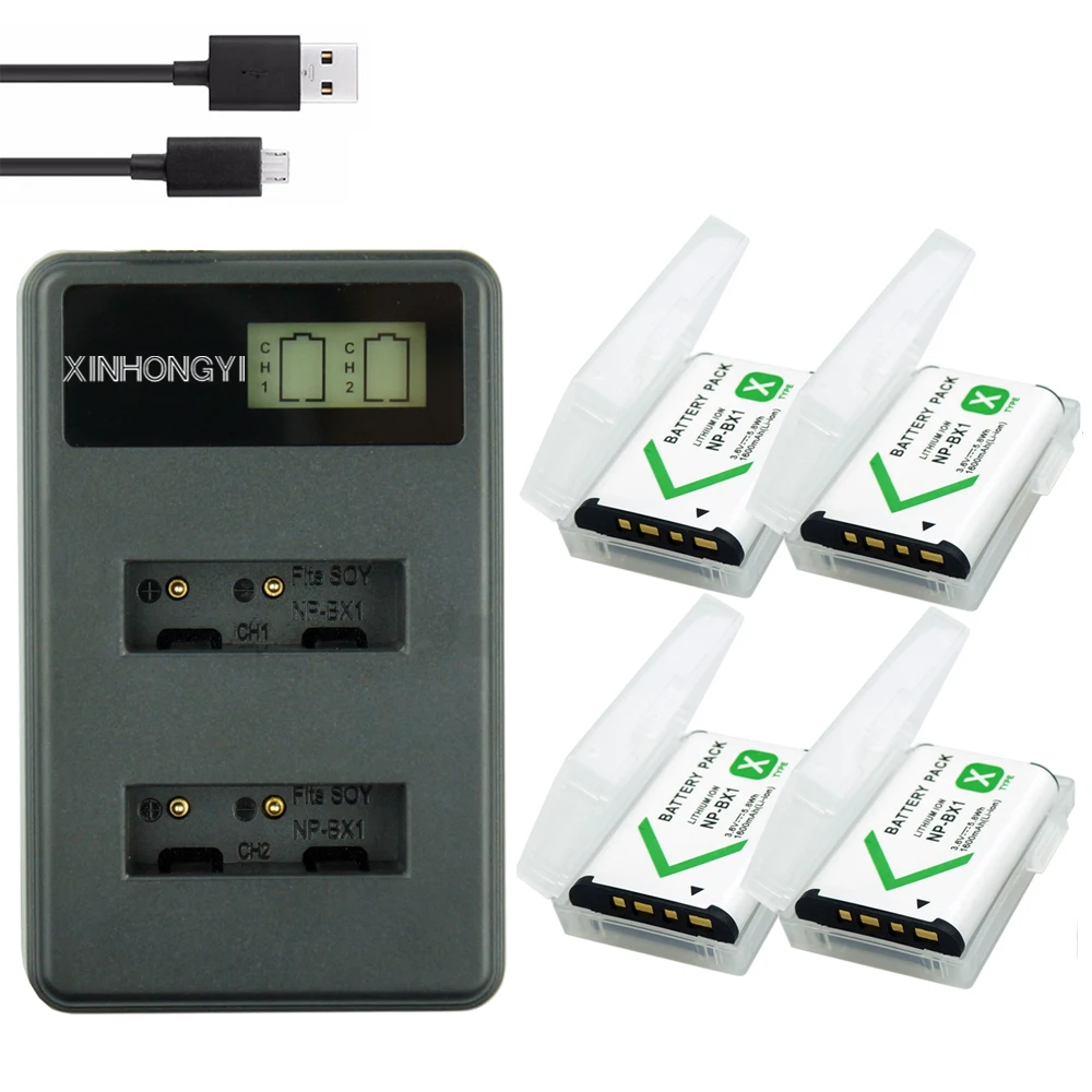 

Зарядное устройство с двумя USB-портами и ЖК-дисплеем, 4 шт.