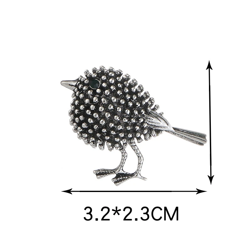 Маленькие ретро-Броши с птицами из цинкового сплава лидер продаж Милая брошь