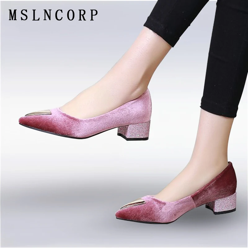 Женские туфли лодочки с острым носком размеры 34 46|fashion heels|heels fashionthick heel |