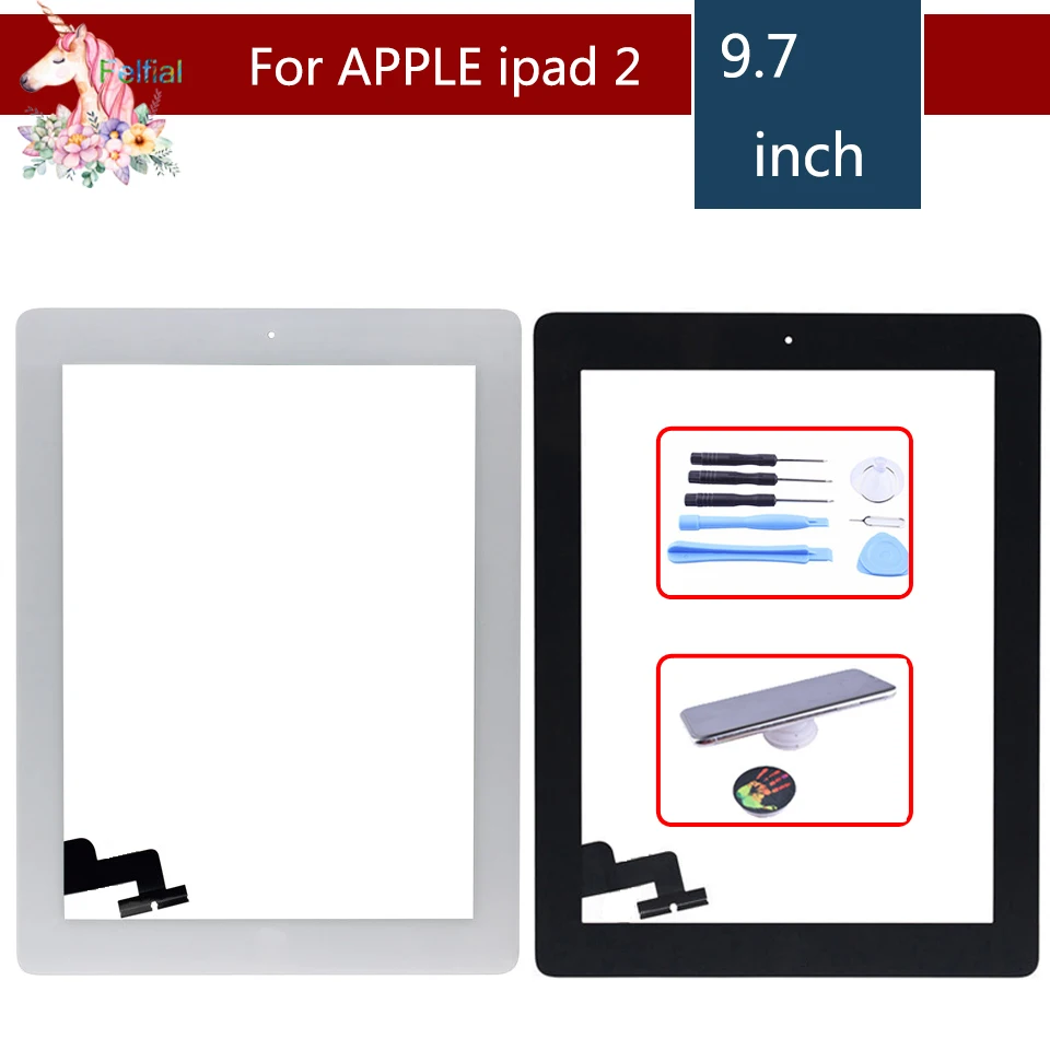 Для Apple ipad 2 3 4 5 6 ipad Air 1 2 сенсорный экран с кнопкой Home и клеевым дигитайзером Замена переднего стекла