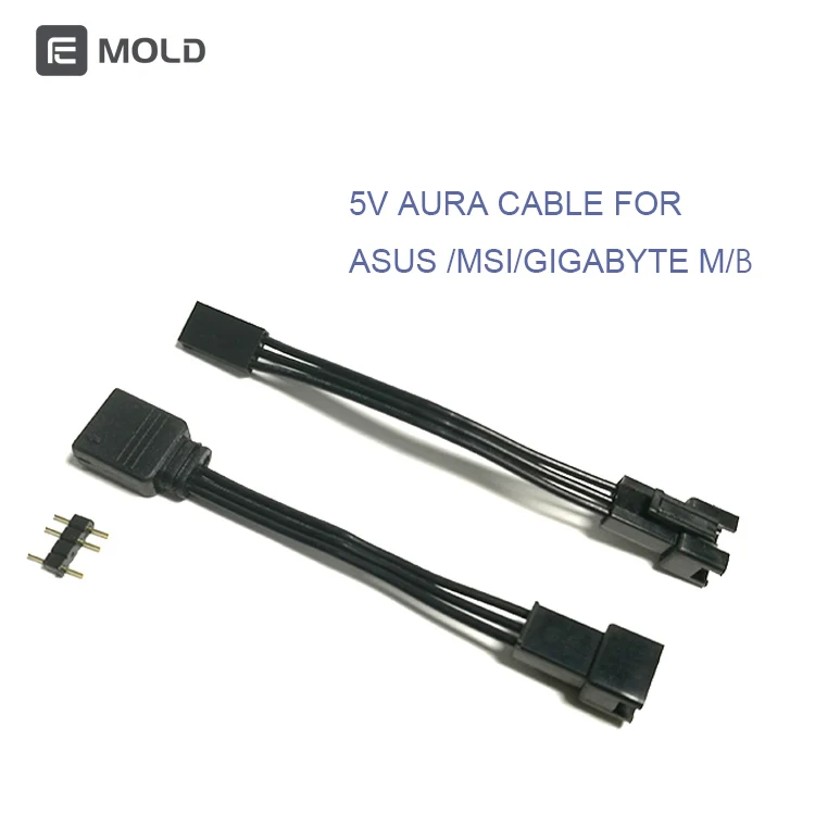 Кабель Fancier AURA подключается к MSI/ASUS/GIGABYTE motherbaord 5 в 3pin header преобразует материнский