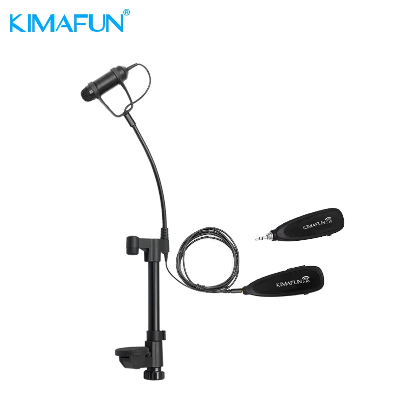 KIMAFUN Профессиональный 2 4G беспроводной инструмент микрофон система приемник и