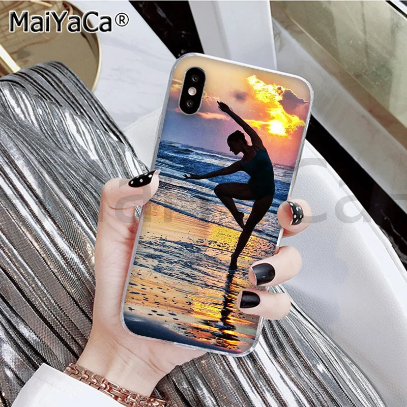 A15 MaiYaCa балерина девушка танцы черный ТПУ чехол для телефона iphone 11 pro 6S 6plus 7plus 8 8Plus X Xs MAX 5S XR - Color: A15