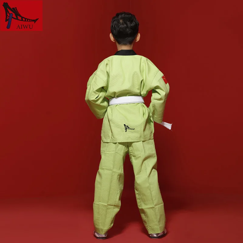 

Hot Sale WTF Tae Kwon Do Dobok Clothes Child ITF Taekwondo Uniform Size XXXS-M Pink Yellow White Green Orange purple 9 Colors