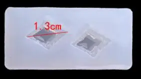 Каваи радужные бантики силиконовые формы DIY смолы ключ кролик ювелирные изделия формы сердце земля кабошон Изготовление эпоксидной смолы кристалл кулон искусство - Цвет: 2