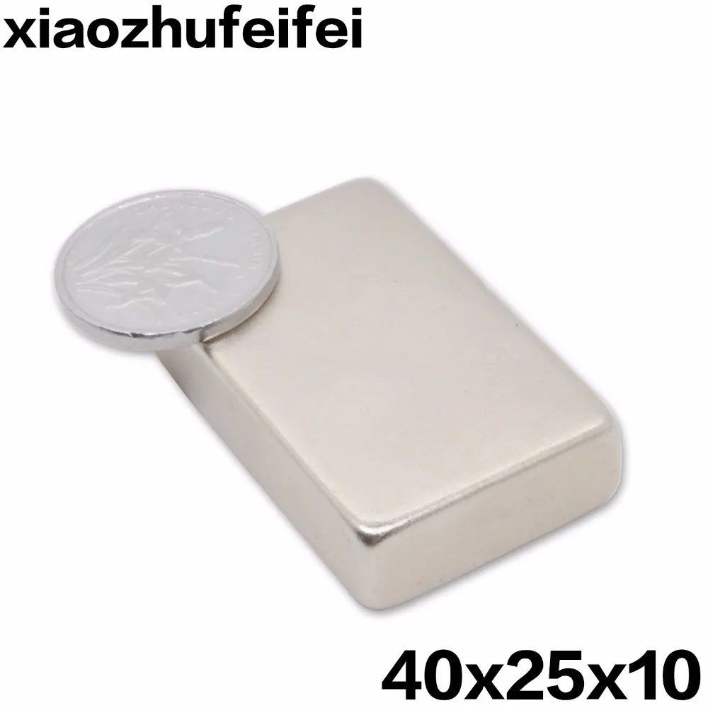 10 шт. блок Cuboid 40*25*10 супермощный высококачественный редкоземельный магнит 40x25x10