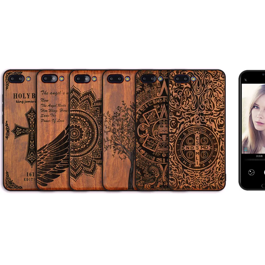 

2018 New Huawei Honor View 10 Case Slim Wood Back Cover TPU Bumper Case For Huawei Honor V10 Phone Cases Honor 10