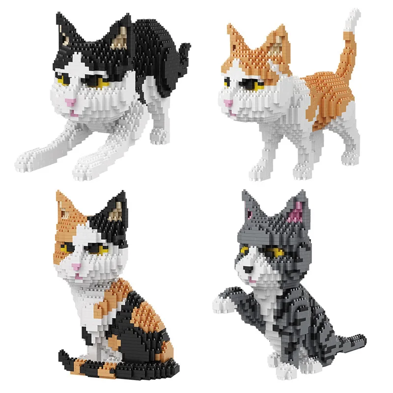 Balody Diamond Конструкторы мультфильм здания игрушечные лошадки Cat сборки для детей