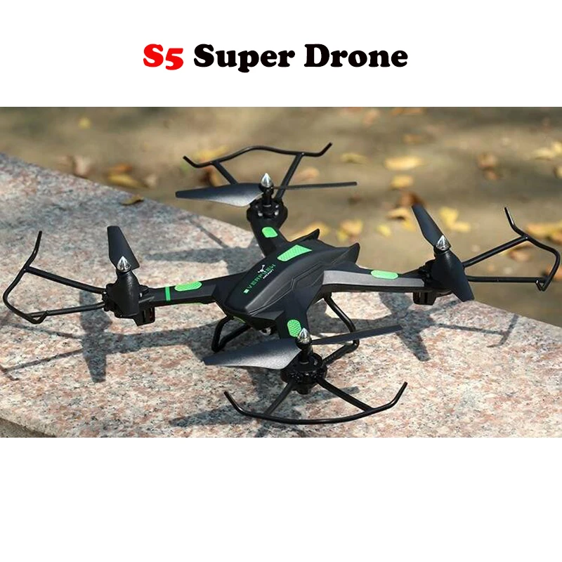 Супер Drone Радиоуправляемый Дрон S5 вертолет Quadcopter 2.4 ГГц 4ch 6 оси 2mp HD Камера RTF