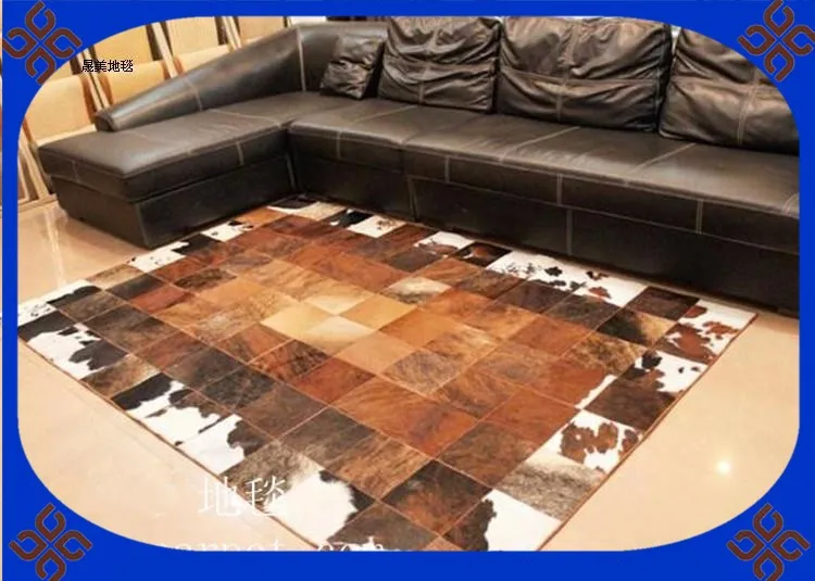Модный художественный ковер 100% натуральный из яловой кожи сушилка|cow mat|mat matmat leather