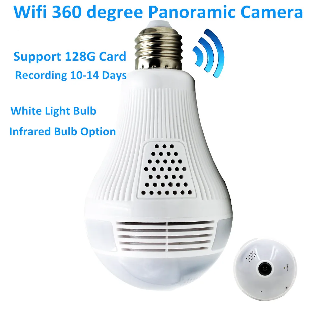 1.3MP белая/инфракрасная лампа Беспроводная IP камера 360 градусов 960P Wi Fi панорамная