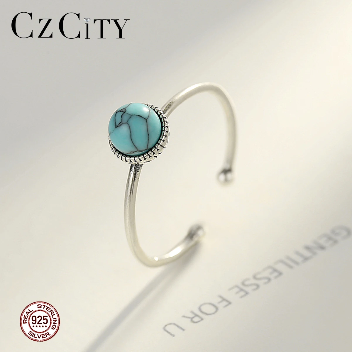 CZCITY натуральная 925 пробы серебряные кольца для женщин юбилей ювелирные украшения