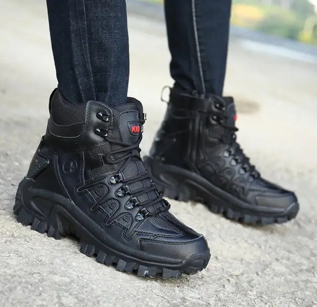 Мужская обувь для походов водонепроницаемые кроссовки со средним верхом