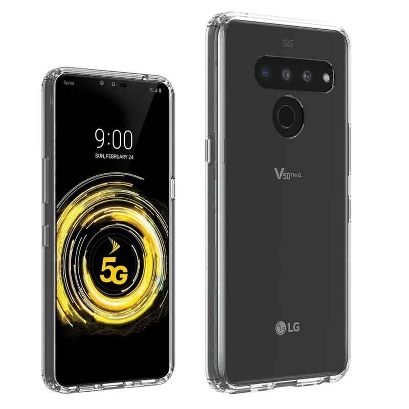 Для LG V50 чехол TPU бампер жесткий PC акриловый прозрачный Гибридный Кристальный чехол для телефона для LG V50 V 50 LGV50 ThinQ 5G Coque чехол Capa