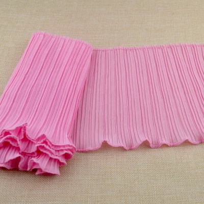 3 ярда/лот черный белый цвет кружевной отделкой гофрированное платье из