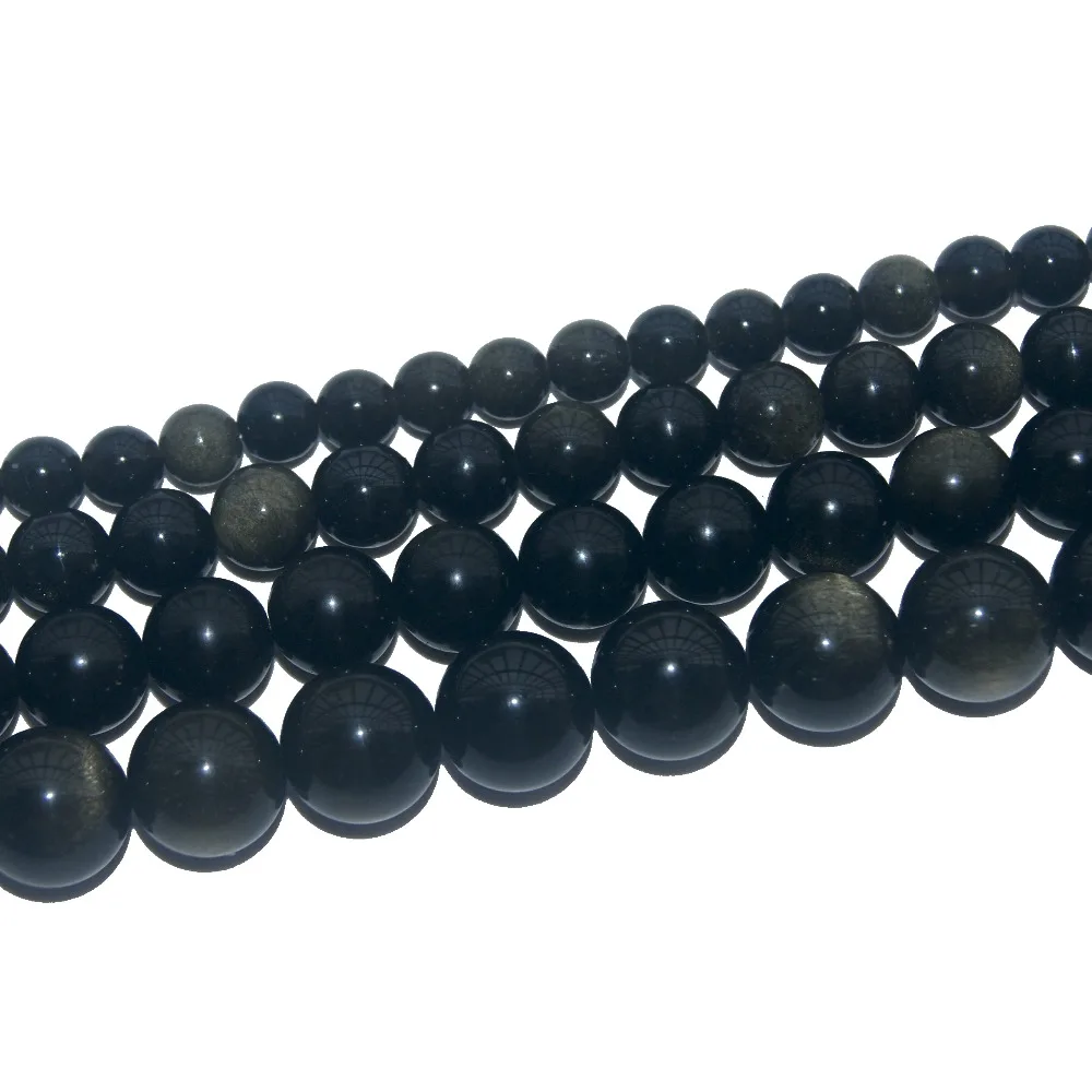 Wholesale Natural Stone Eyes Obsidian Loose Beads 6 8 10 12 MM Pick Size For Jewelry Making Charm DIY Bracelet Necklace | Украшения и
