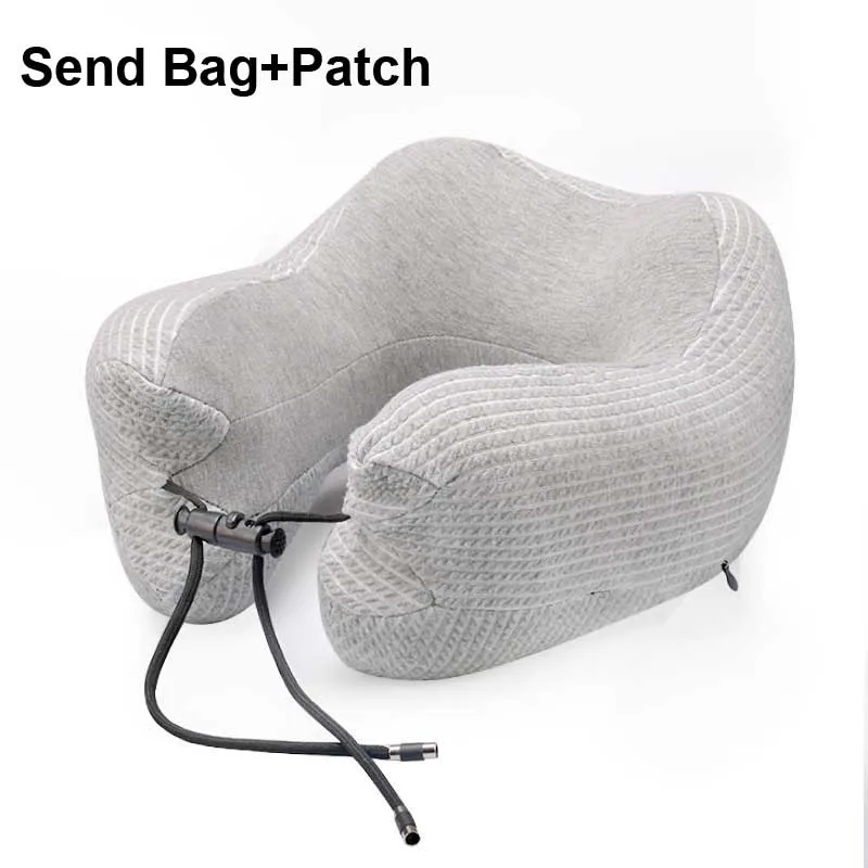 gray(bag patch) U-образная подушка для путешествий на шею для автомобиля, для путешествий, Воздушный самолет, для офиса, пены памяти, подушка для дома, подголовник - Цвет: gray(bag patch)